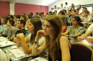 Les étudiants de l'EIVP, dans l'amphi 1