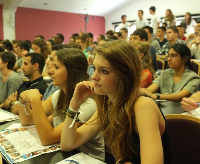 Les étudiants de l'EIVP, dans l'amphi 1